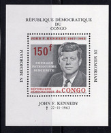 Democtratic Republic Of Congo/Congo 1963 - John F. Kennedy - Souvenir Sheet - MNH** - Excellent Quality - Verzamelingen