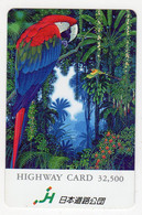 JAPON Prepaye  HIGHWAY CARD  PERROQUET - Parrots