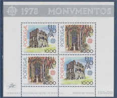 Bloc 4 Timbres Neufs Dentelés Portugal, Europa 1978, Monuments BF23 - 1978