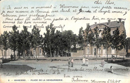 Waremme - Place De La Gendarmerie (animée Colorisée 1905, Photo Bertels) - Borgworm