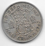 *great Britain 1/2 Crown   1947  Km 866    Vf - K. 1/2 Crown