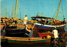 PC CPA SAUDI ARABIA, JEDDAH, FISHING BOATS, Modern Postcard (B3804) - Arabie Saoudite