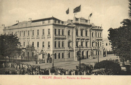 PC CPA BRAZIL, RECIFE, PALACIO DO GOVERNO, VINTAGE POSTCARD (b8161) - Recife