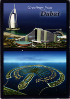 PC CPA U.A.E. DUBAI BURJ AL ARAB JUMEIRAH PALM ISL REAL PHOTO POSTCARD (b16374) - Ver. Arab. Emirate