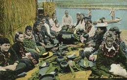 PC CPA US, HAWAII, A NATIVE FEAST OR LUAU, Vintage Postcard (b21272) - Big Island Of Hawaii