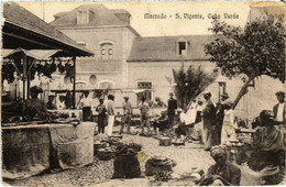 PC CPA CAPE VERDE / PORTUGAL, S. VICENTE, MERCADO, Vintage Postcard (b21706) - Cap Vert