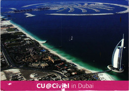 PC CPA U.A.E. , DUBAI, BURJ AL ARAB, PALM ISLAND, REAL PHOTO POSTCARD (b16387) - Emiratos Arábes Unidos