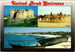 PC CPA U.A.E. FUJAIRA CAMELS JAMAIRA BEACH DUBAI REAL PHOTO POSTCARD (b16393) - United Arab Emirates