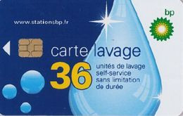 # Carte A Puce Portemonnaie  Lavage BP - Goutte - 36u Puce2? - Tres Bon Etat - - Lavage Auto