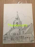 ORIGINELE GROTE TEKENING DOOR PAUL GHYSELEN GHIJSELEN 1990 MANNEKENSVERE O L VROUWKERK - Dessins