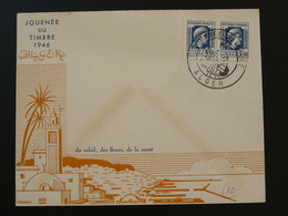 Lettre FDC Journée Du Timbre Alger Algérie 1946 (ex 6) - Lettres & Documents