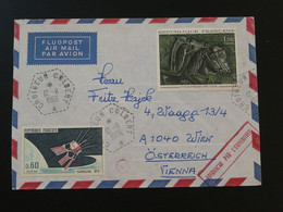 Lettre Postée à Bord Du Croiseur Colbert Cachet à Date Hexagonal 1966 - Seepost