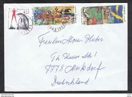 SWEDEN: 1991 COUVERT WITH 2 K. 40 (x4) + 4k. (1645/48 + 1650) - TO GERMANY - Covers & Documents