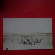 CARTE PHOTO LE CROTOY AVION SUR LA PLAGE - Le Crotoy