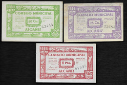 ALCAÑIZ (TERUEL). AÑO 1937. CONJUNTO DE BILLETES. - Other & Unclassified
