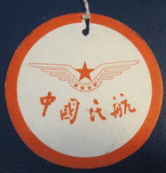 CAAC CHINA REPUBLIC AIRLINE TAG STICKER LABEL TICKET LUGGAGE BUGGAGE PLANE AIRCRAFT AIRPORT - Etiquetas De Equipaje