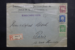 ALLEMAGNE - Enveloppe Commerciale De Berlin En Recommandé En 1925 Pour La France - L 73907 - Cartas