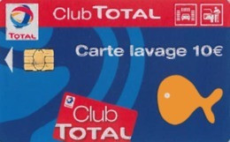 # Carte A Puce Portemonnaie Lavage Total - Poisson - Carte De Lavage 10 Euros - Tres Bon Etat - - Car-wash