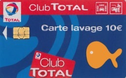 # Carte A Puce Portemonnaie Lavage Total - Poisson - Carte De Lavage 10 Euros - Tres Bon Etat - - Car Wash