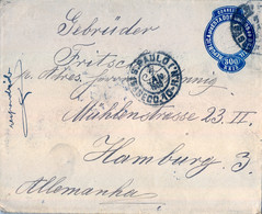 1903 , BRASIL , SOBRE ENTERO POSTAL DE 300 REIS CIRCULADO ENTRE SAO PAULO Y HAMBURGO , LLEGADA - Cartas & Documentos