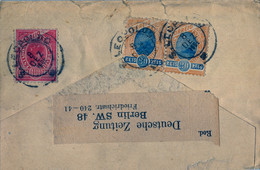 1902 BRASIL , FAJA POSTAL PARA IMPRESOS CIRCULADA ENTRE CURITIBA Y BERLIN - Storia Postale