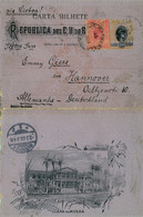 1903 BRASIL , ENTERO POSTAL CIRCULADO , ST. CATHARINA - HANNOVER  , FR. COMPLEMENTARIO , LLEGADA - Entiers Postaux