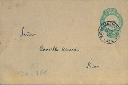 1895 BRASIL , FAJA POSTAL PARA IMPRESOS , RIO DE JANEIRO - Covers & Documents