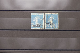FRANCE - Variété - N° Yvert 218 - Type Semeuse - 2 Exemplaires Avec Surcharge Déplacée - Oblitéré - L 73986 - Used Stamps