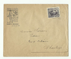 20c. Roi Casqué Obl. Sc NAMUR 2 Sur Lettre  (Editions Classiques CULTU FLORET) Vers Charleroi - 16311 - 1919-1920  Cascos De Trinchera