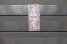 FRANCE - Variété - N° Yvert 142 - Type Semeuse - Paire Verticale Avec Nombreuses Taches Parasites - Oblitérés - L 74002 - Used Stamps