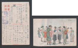 JAPAN WWII Military Japanese Woman Picture Postcard Central China TSUCHIHASHI Force CHINE WW2 JAPON GIAPPONE - 1943-45 Shanghái & Nankín