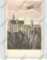 8959 SCHWANGAU - HOHENSCHWANGAU, Flugzeug über Schloß Neuschwanstein - Kaufbeuren