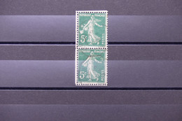 FRANCE - Variété - N° Yvert 137 - Type Semeuse - Paire Issus De Carnet Avec Belles Taches Blanches - Oblitérés - L 74035 - Used Stamps