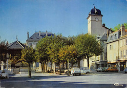 CPSM 38 ST MARCELLIN LE KIOSQUE A MUSIQUE ET LE CENTRE VILLE    Grand Format  15 X 10,5 Cm - Saint-Marcellin