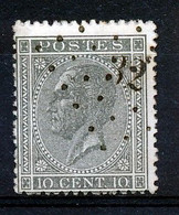 BELGIE - OBP Nr 17 A - Puntstempel  Nr 32  "BEAUMONT" - COBA + 4 € - (ref. ST-1378) - Oblitérations à Points