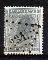 BELGIE - OBP Nr 17 A - Puntstempel  Nr 234  "MANAGE" - COBA + 3 € - (ref. ST-1385) - Postmarks - Points