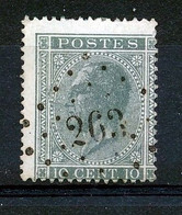 BELGIE - OBP Nr 17 A - Puntstempel  Nr 263  "NAMECHE" - COBA + 8 € - (ref. ST-1392) - Puntstempels