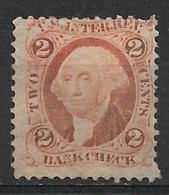 United States 1862. Scott #R6c (U) George Washington, Bank Check - Revenues