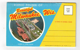 MILWAUKEE, Wisconsin, USA, 1959 Souvenir  Fold-Out Postcard - Milwaukee