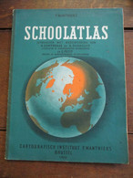 Oude   SCHOOLATLAS  CATOGRAFISCH INSTITUUT   P.  MANTNIEKS    BRUSSEL 1955 - Schulbücher