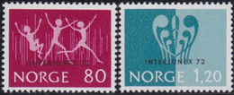 Norway      .    Yvert        .   609/610    .        **      .      MNH  .   /   .   Neuf SANS Charnière - Neufs