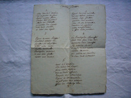 Manuscrit 19 ème Cansou ... Noël En Patois Provençal ? - Manuscripts