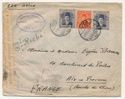 EGYPTE - Enveloppe Affr. Composé - Censure Anglaise - 1945 - Brieven En Documenten