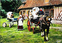 Normandie    -fiacre Attelage  Cheval - Taxis & Huurvoertuigen