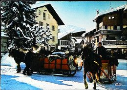 Megeve Les Traineaux      -fiacre Attelage  Cheval - Taxis & Fiacres