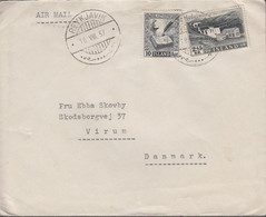 1957. ISLAND. ANDAKILSARVIRKJUN 2,45 Kr + 10 Aur On Cover To Virum, Danmark From REYK... (Michel 308+) - JF366969 - Cartas & Documentos