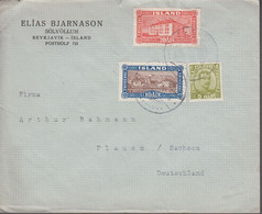 1930 ISLAND. 20 + 10  AUR REYKJAVIK + 5 AUR Christian X To Plauen, Sachsen From REYKJ... () - JF366989 - Storia Postale