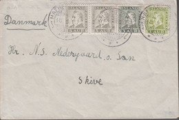 1937. ISLAND. 3 + 2 Ex 5 + 7 Aur JOCHUMSSON On Small Cover To Skive Cancelled HAFNAFJ... () - JF366991 - Briefe U. Dokumente