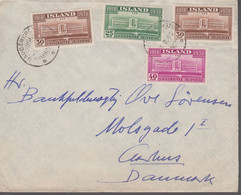 1938. University Of Reykjavik. Set Of 3.  + 30 AUR. SAUDARKROK 1.8.39. (Michel 200-202) - JF367003 - Briefe U. Dokumente