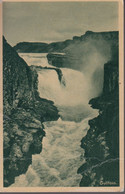 1948. ISLAND. Geysir.__ 60 Aur Blue. Perf. 11½ + 3 + 5 Aur Fish On Post Card (Gullfos... (Michel 229C+) - JF367006 - Storia Postale